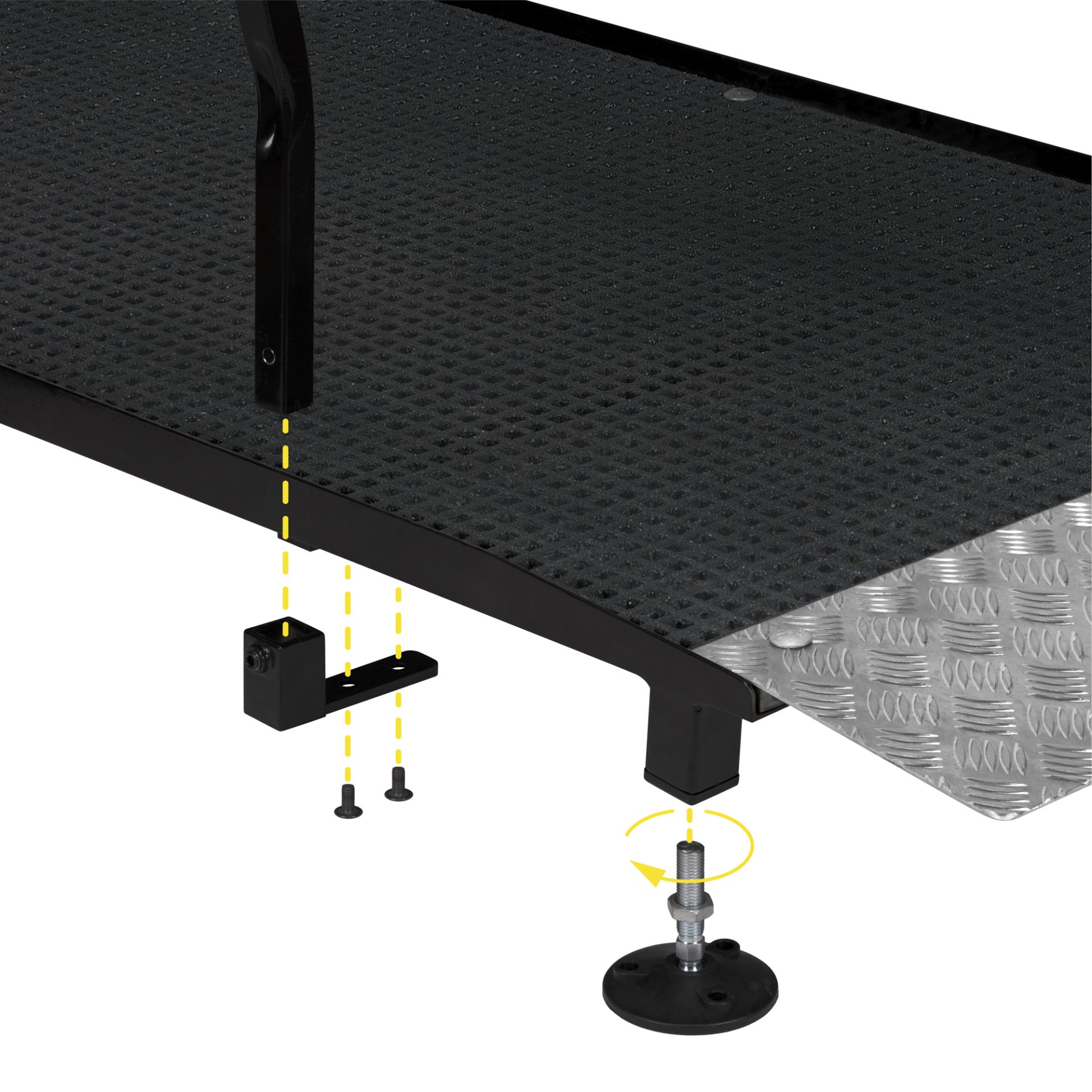 Close-up of the Extra Large GRiP Step adjustable foot